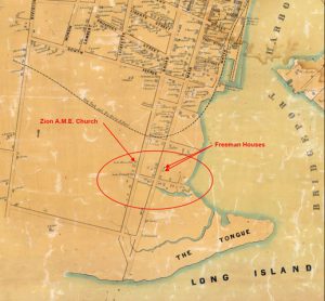 1850 Detail 1, Little Liberia, South End of Bridgeport, Collins & Clark